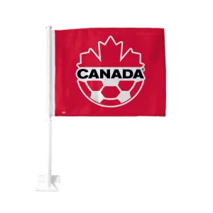 The Sports Vault Canada Soccer 2-Sided Car Flag