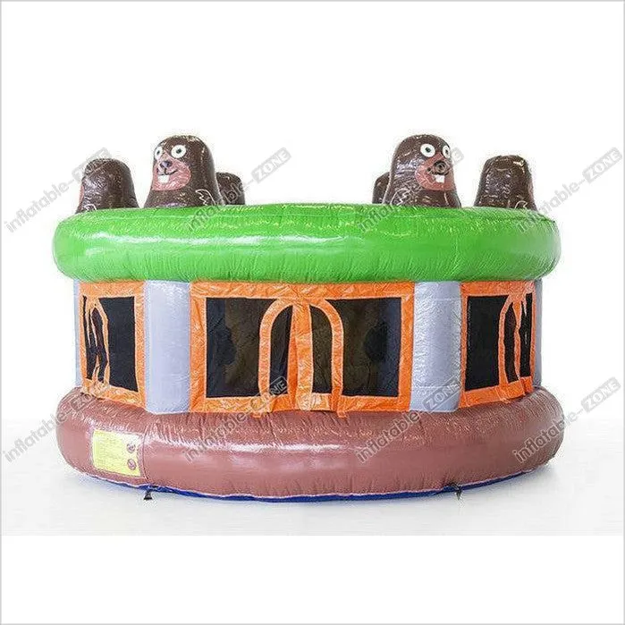 0.55MM PVC Inflatable Sports Games / Whack A Mole Game With Hammer For Kids