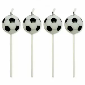 3D Soccer Ball Candles - 6 Pkt