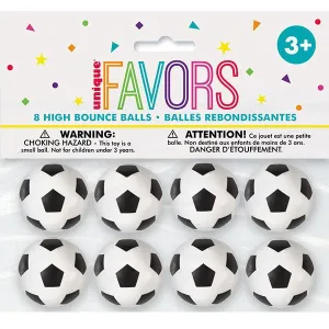 8pk 3D Soccer Bouncy Balls