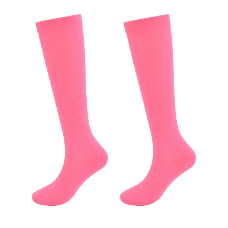 9 Pairs Solid Color Long Tube Sports Socks