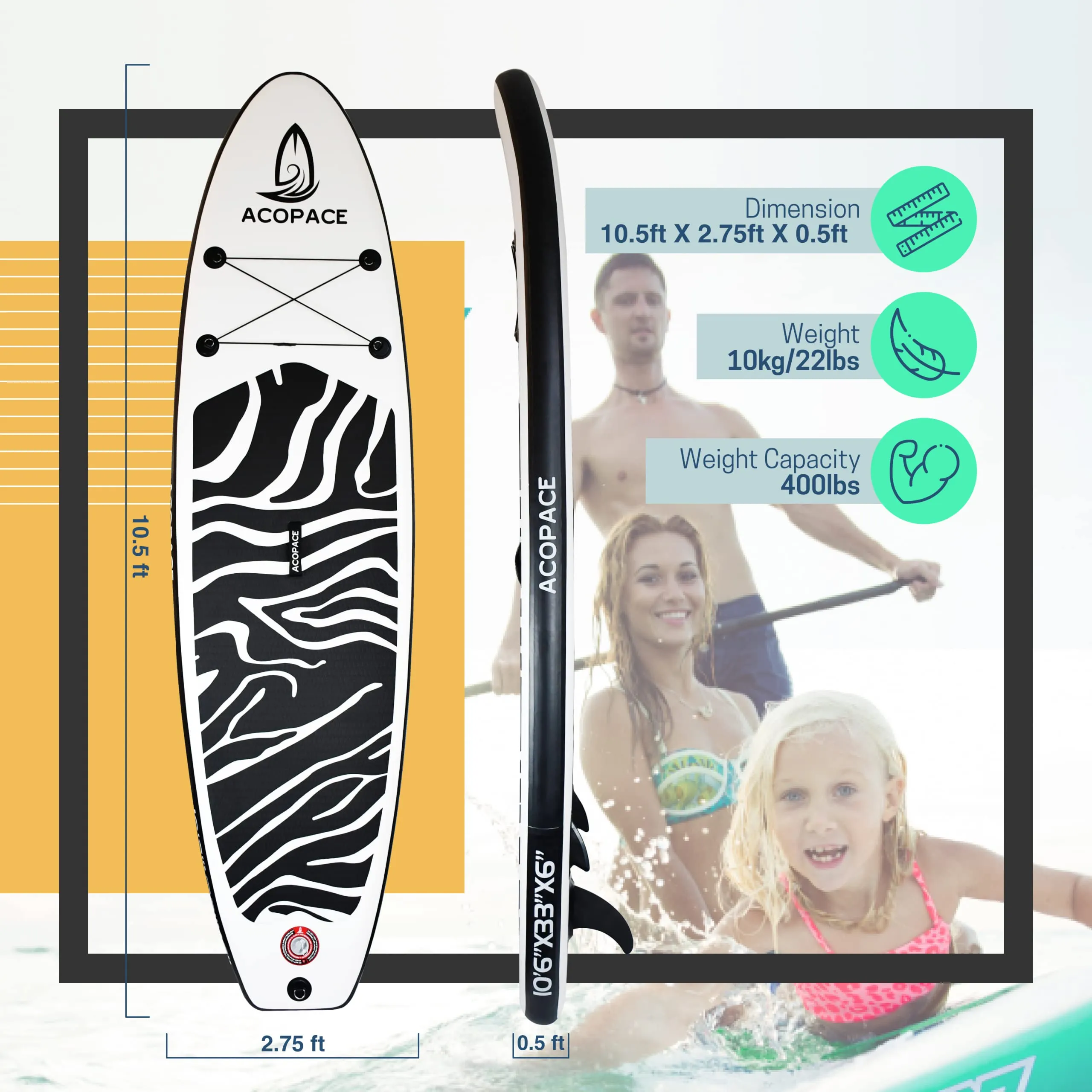 Acotop Inflatable Stand Up Paddle Boards With Premium Sup Accessories, Ultra Light