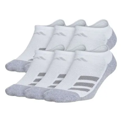 adidas Youth Cushioned Angle Stripe 6-Pack No Show Socks