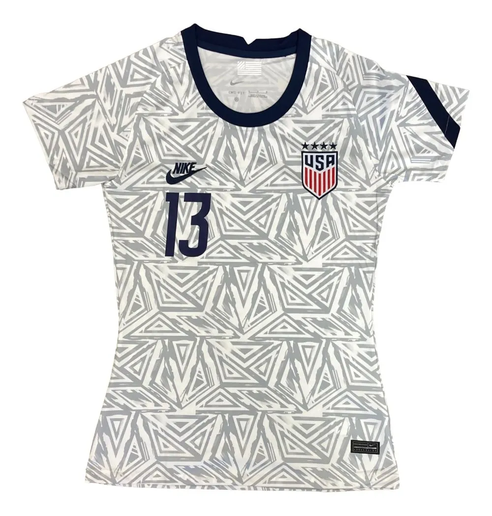 Alex Morgan Signed 2021/22 Nike USA Women's Pre-Match Medium Soccer Jersey BAS