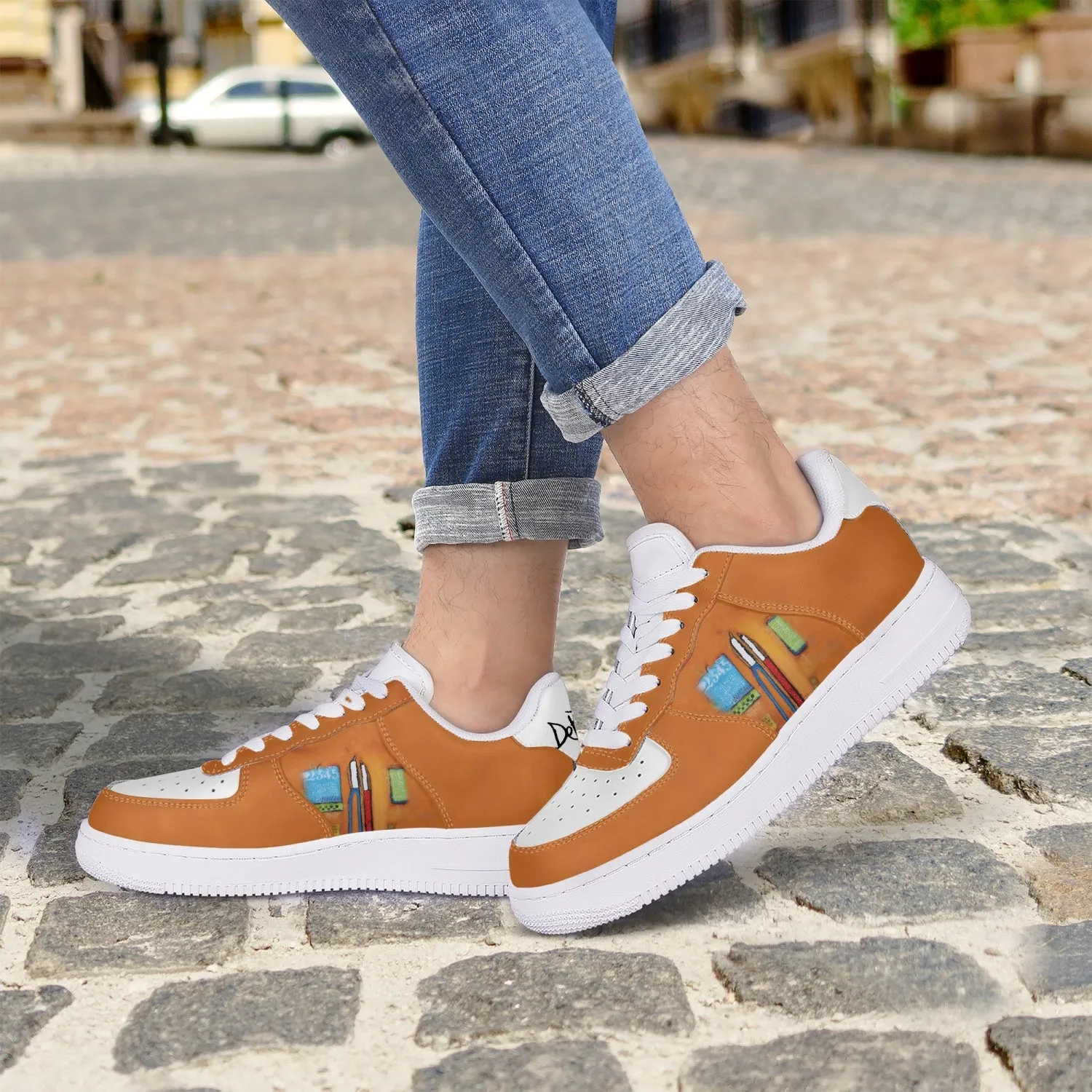 All is well New Low-Top Leather Sports Sneakers