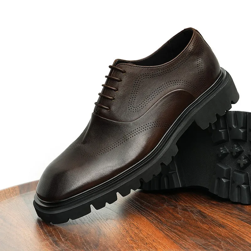 AlliElegance Luxe Lace-Up Brogue Oxford Dress Shoes