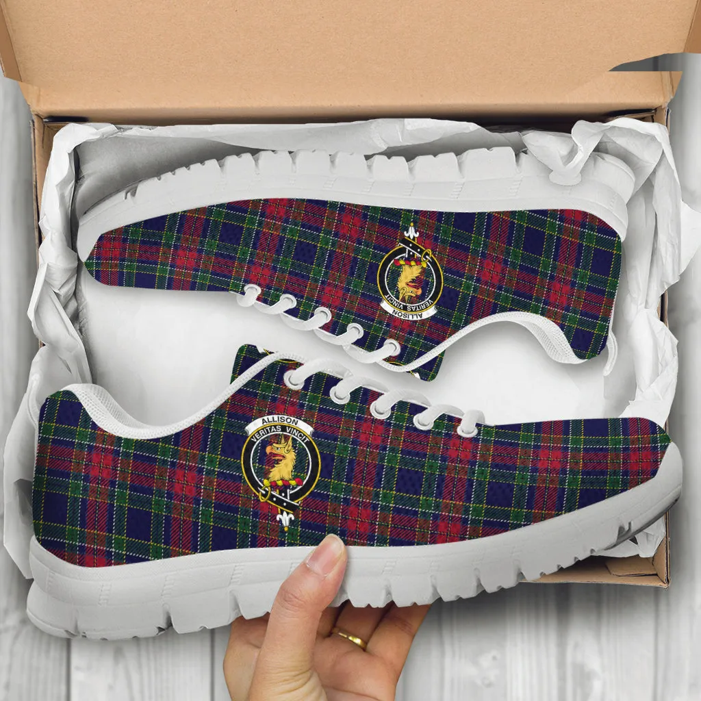 Allison Red Tartan Sneakers with Family Crest