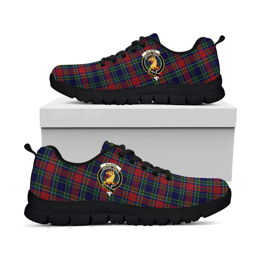 Allison Red Tartan Sneakers with Family Crest