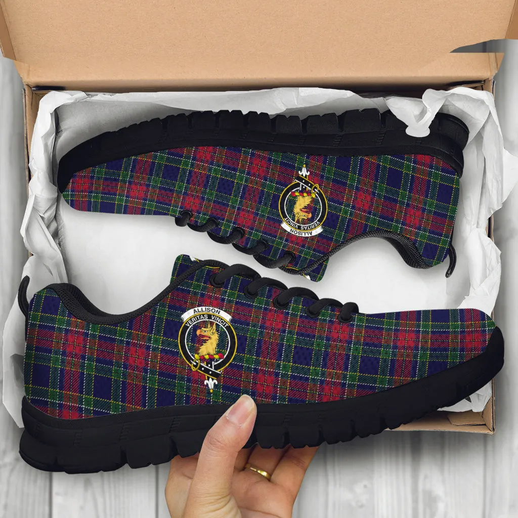 Allison Red Tartan Sneakers with Family Crest