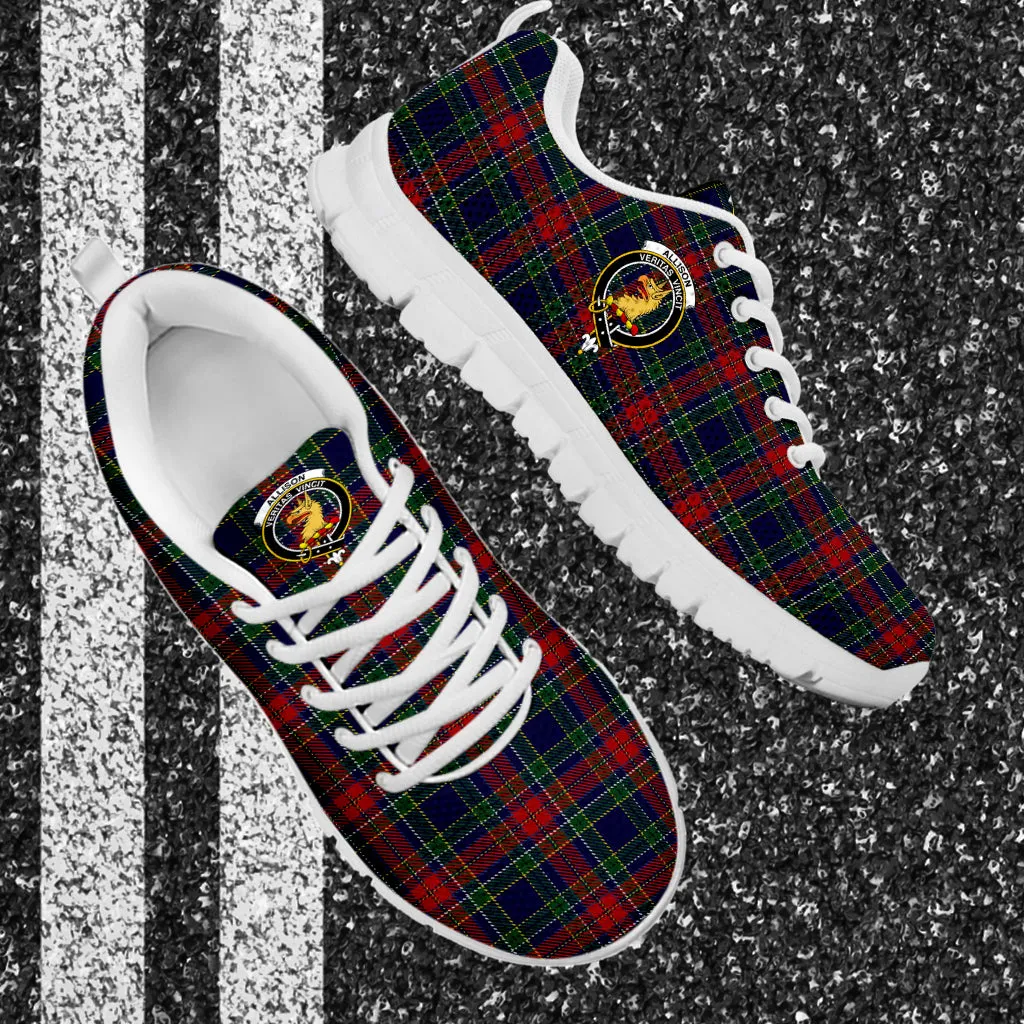 Allison Red Tartan Sneakers with Family Crest