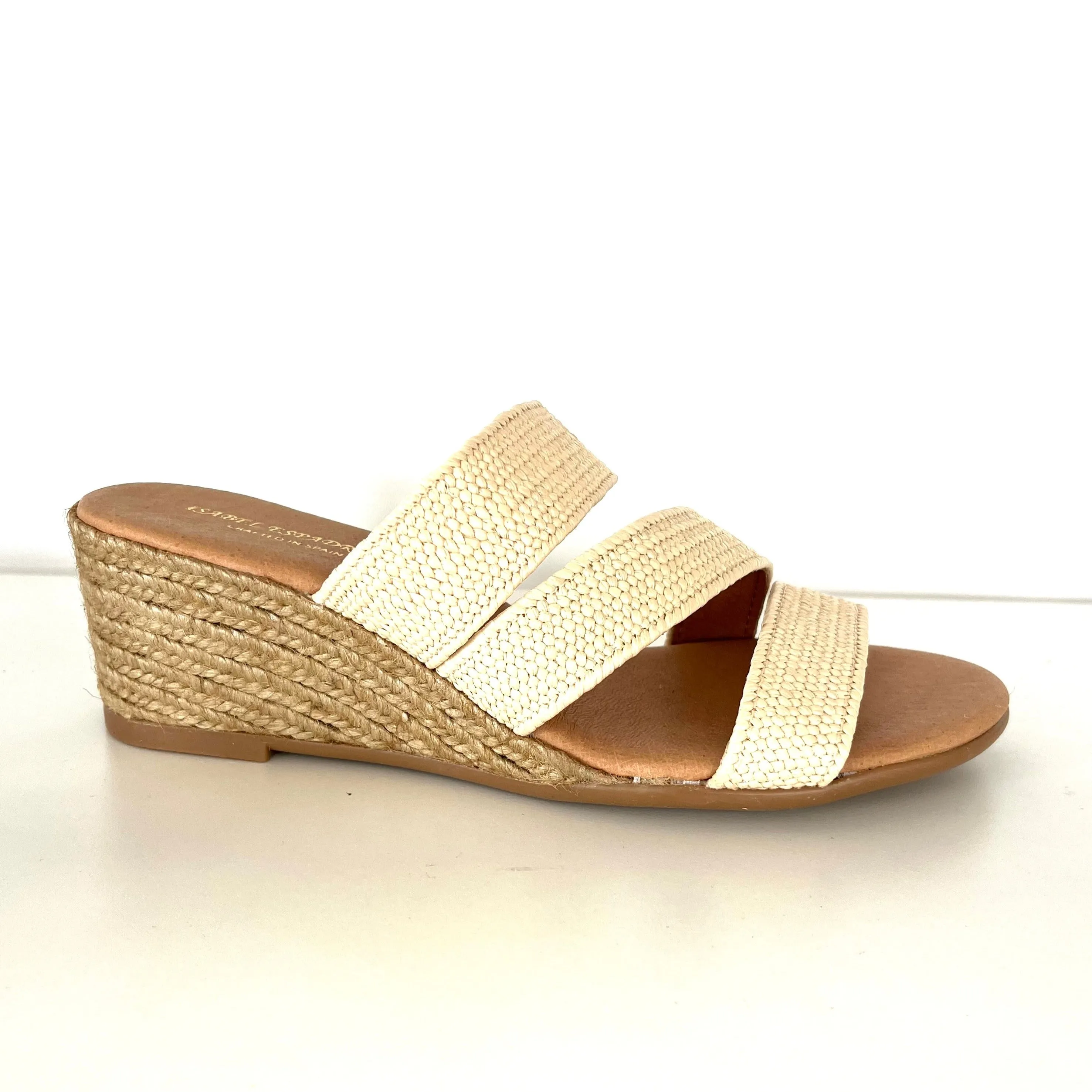 Babbs - The Raffia Elastic 3 Band Espadrille in Natural