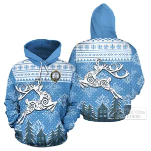 Bain Clan Christmas Hoodie Celtic Reindeer Style