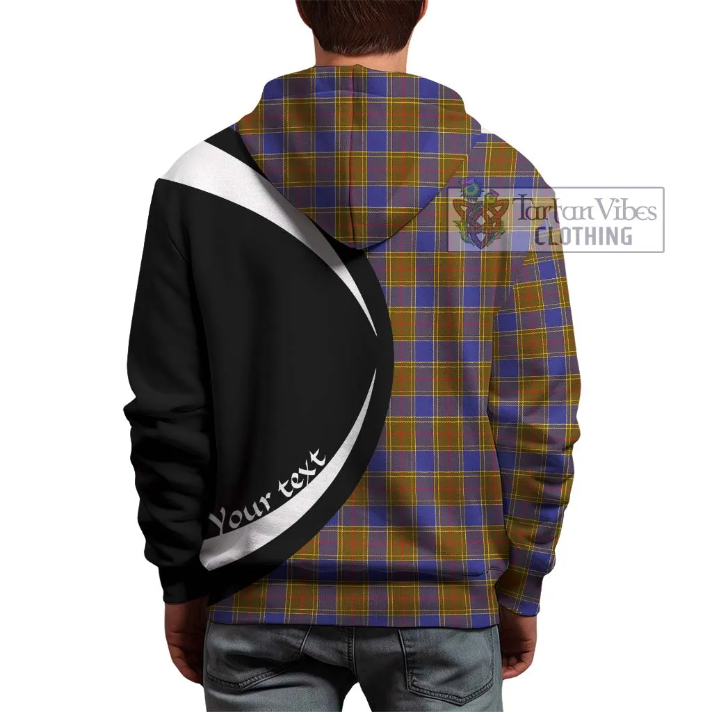 Balfour Tartan Hoodie with Family Crest Circle Style