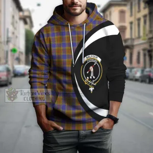 Balfour Tartan Hoodie with Family Crest Circle Style