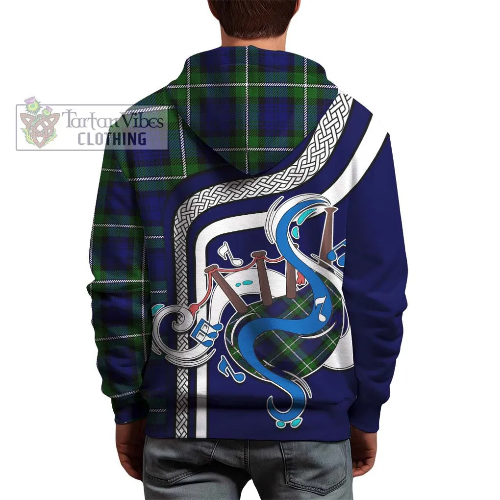 Bannerman Tartan Hoodie with Epic Bagpipe Style