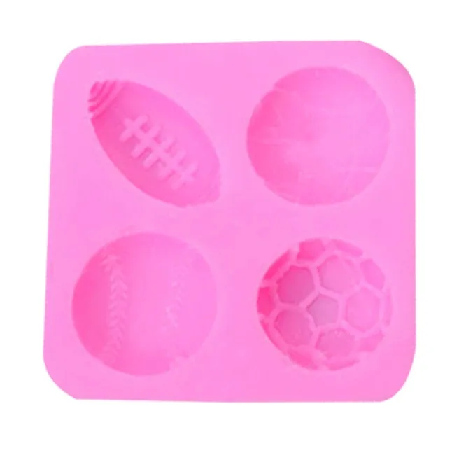 Basketball Football Soccer Baseball Silicone Mold, Sports Plaster Silicone Mold, Cake, Chocolate, Decoration, Epoxy Resin Casting Crafts DIY