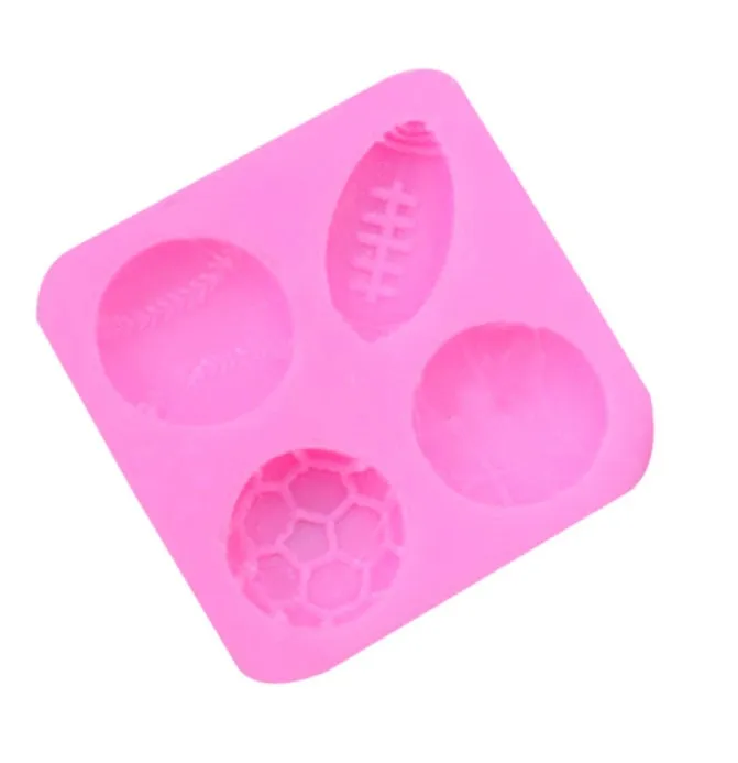 Basketball Football Soccer Baseball Silicone Mold, Sports Plaster Silicone Mold, Cake, Chocolate, Decoration, Epoxy Resin Casting Crafts DIY