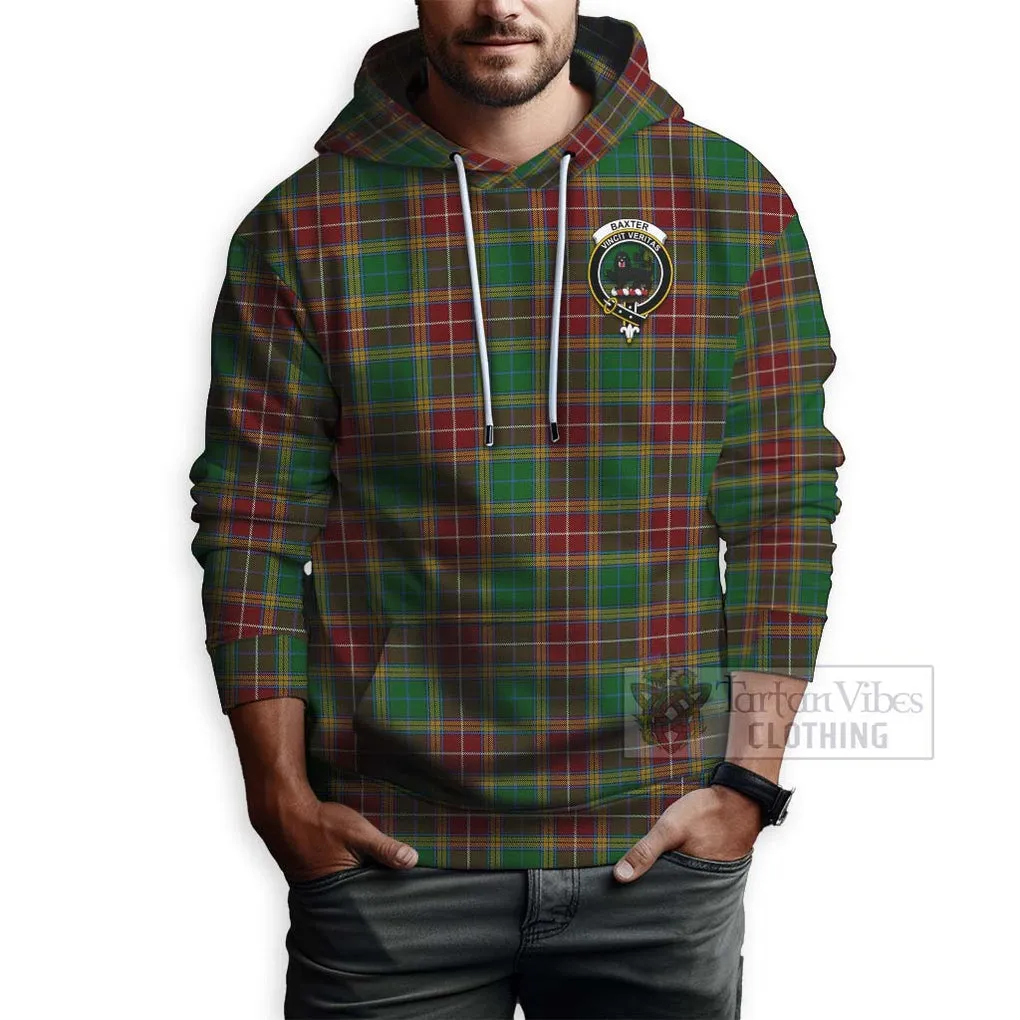 Baxter Tartan Hoodie with Family Crest Celtic Skull Style