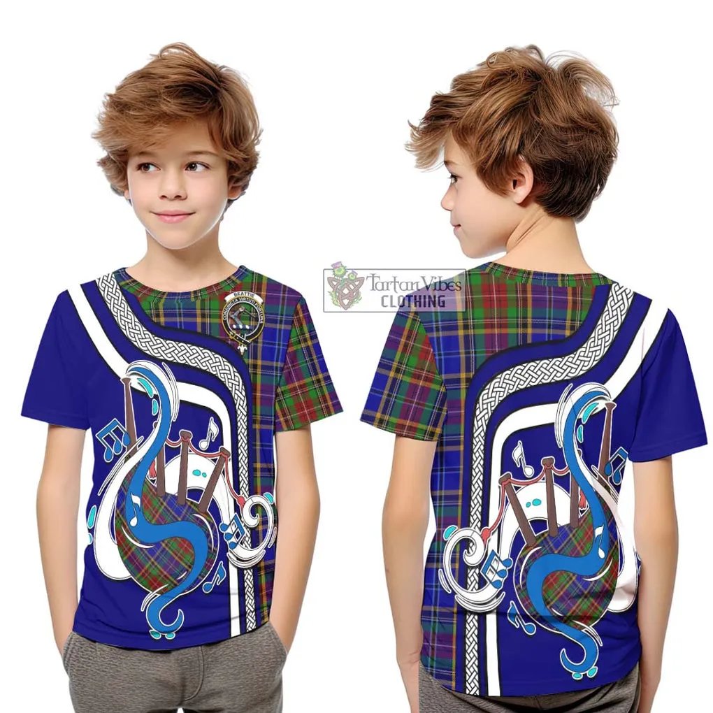 Beattie Tartan Kid T-Shirt with Epic Bagpipe Style