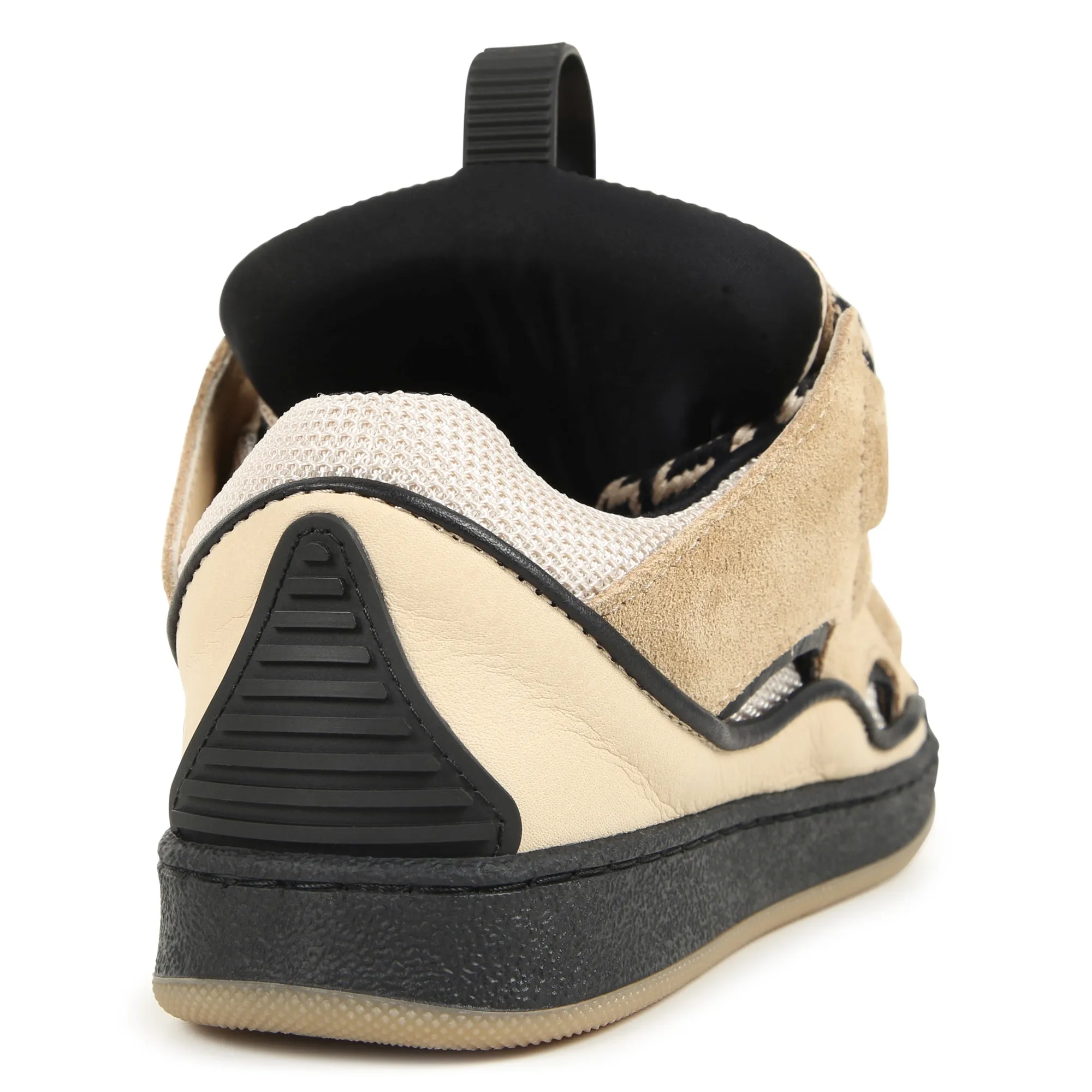 Beige Black Curb Sneakers