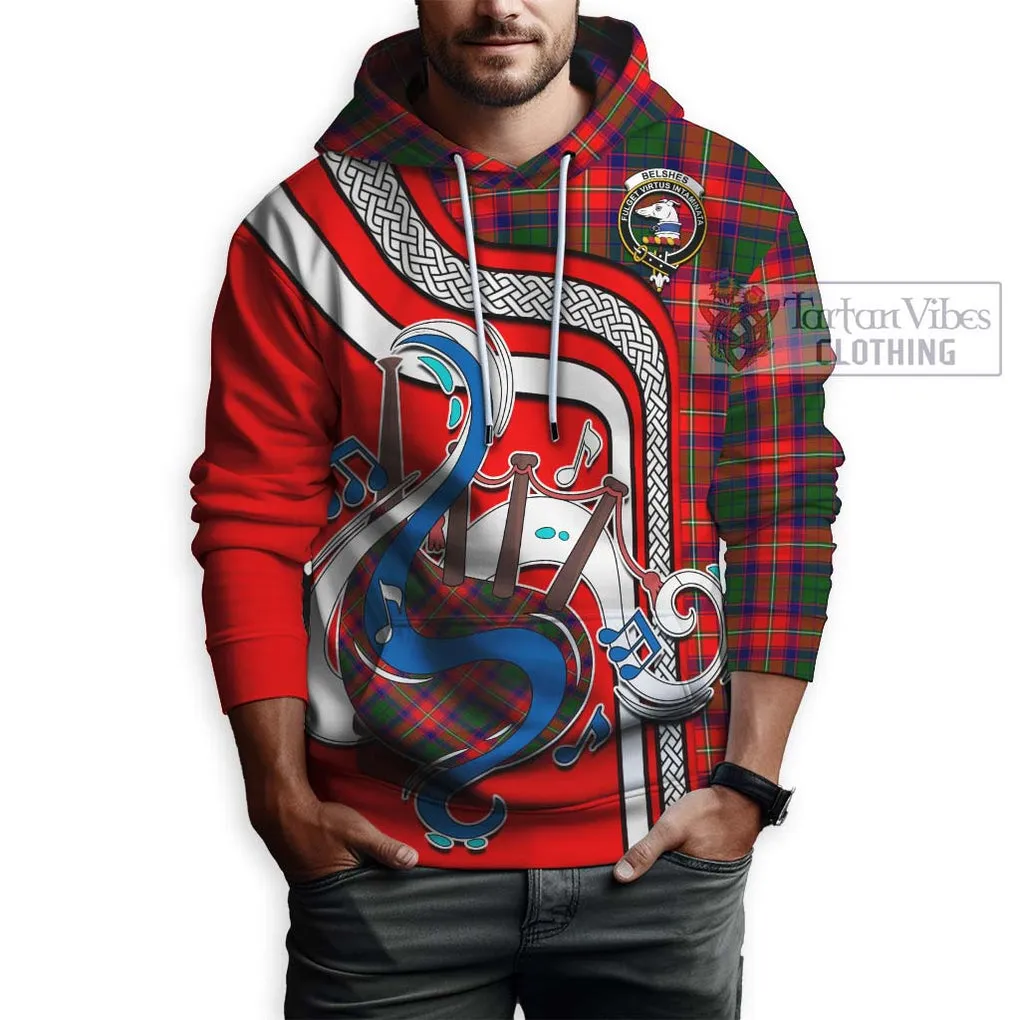 Belshes Tartan Hoodie with Epic Bagpipe Style