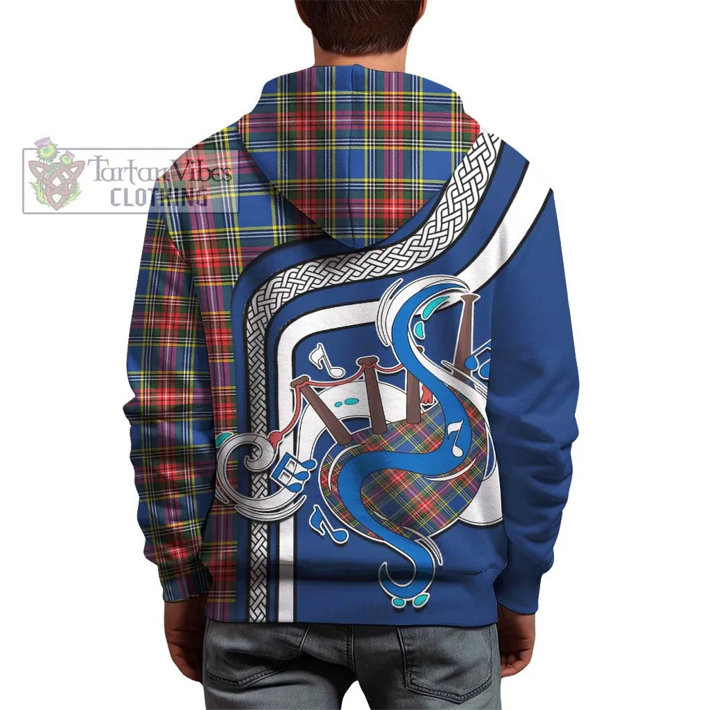 Bethune Tartan Hoodie with Epic Bagpipe Style