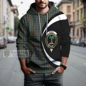 Bisset Tartan Hoodie with Family Crest Circle Style