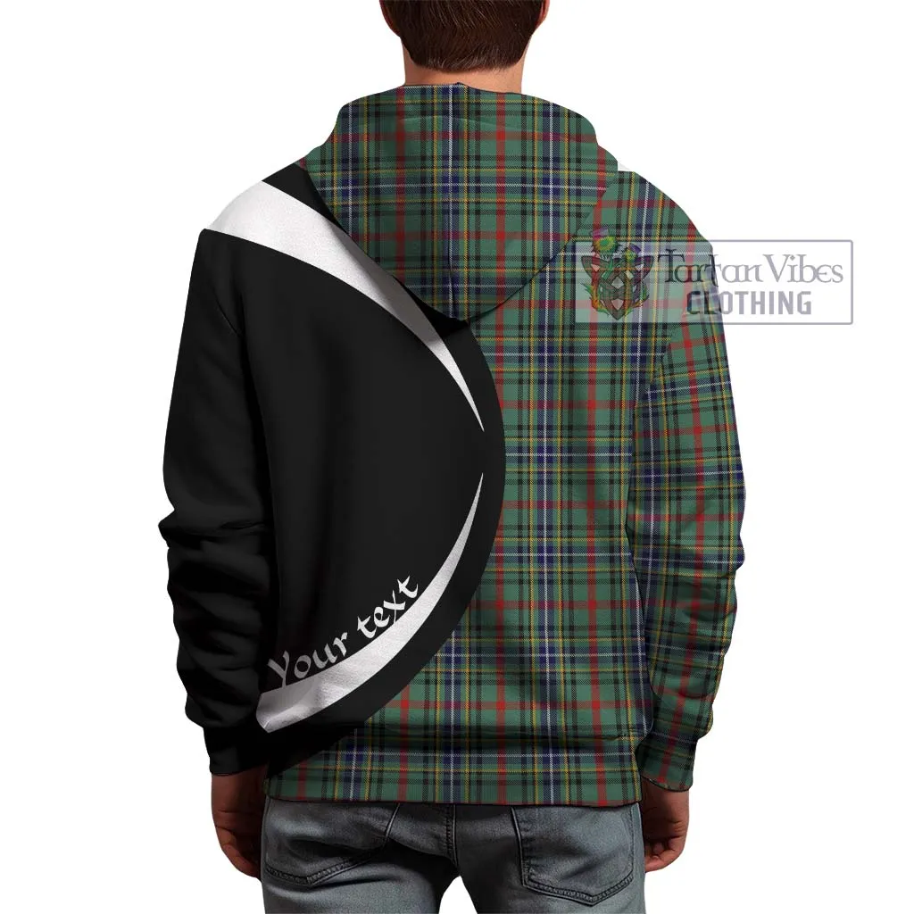 Bisset Tartan Hoodie with Family Crest Circle Style