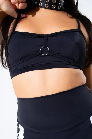 Black Harness Sports Bra