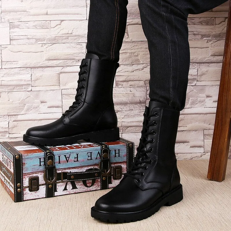 Boots for Men Winter Warm Combat Boots