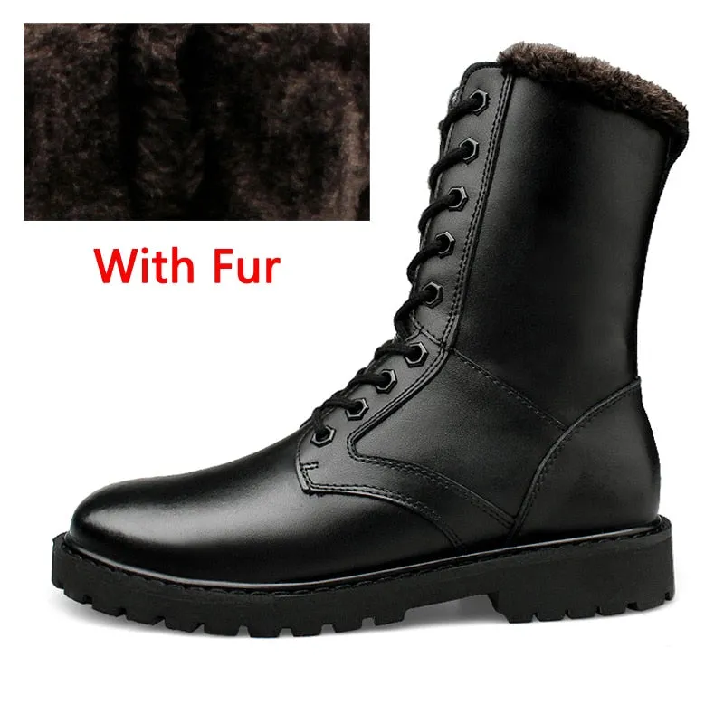 Boots for Men Winter Warm Combat Boots