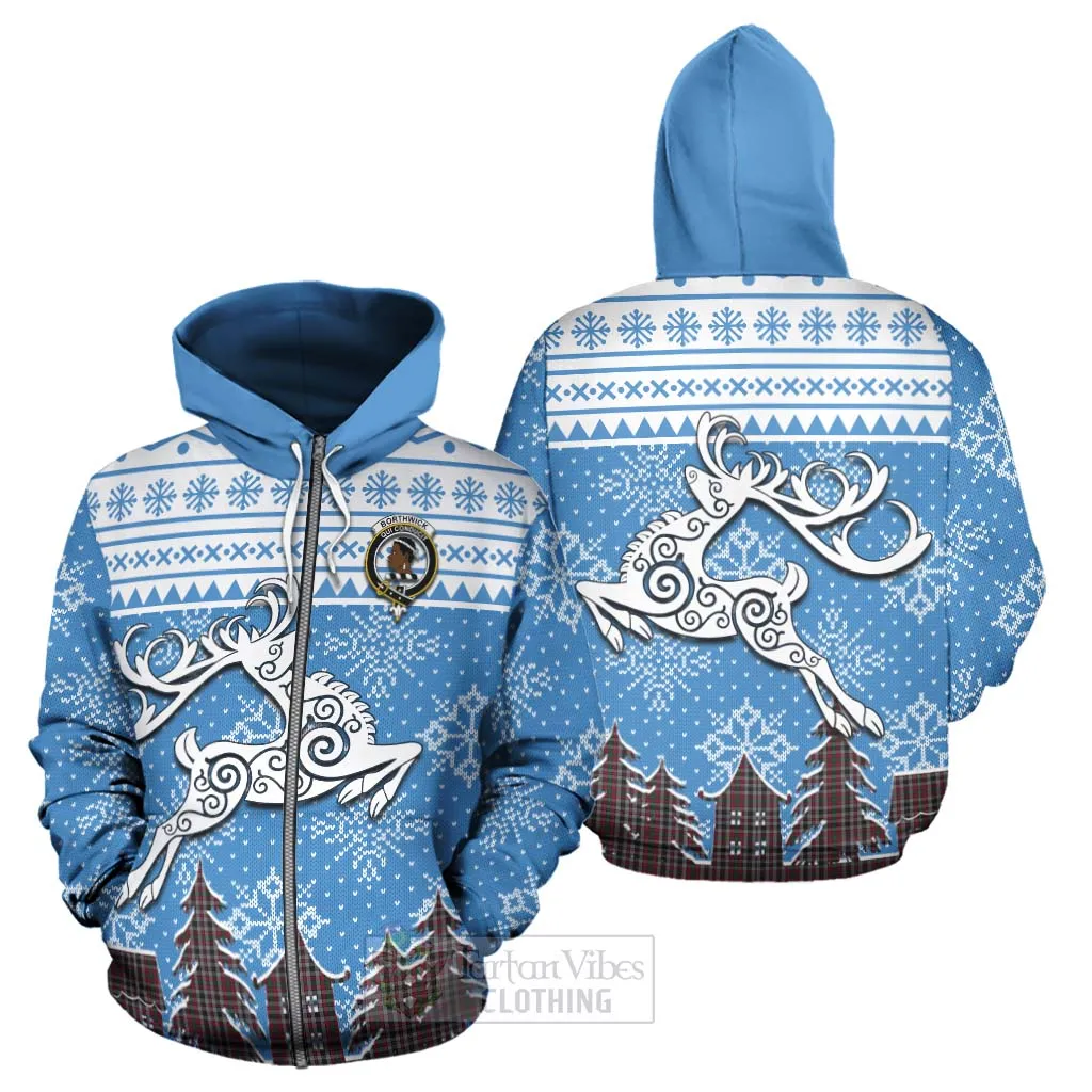 Borthwick Clan Christmas Hoodie Celtic Reindeer Style