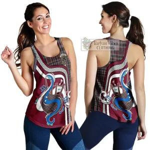 Borthwick Tartan Women's Racerback Tanks with Epic Bagpipe Style