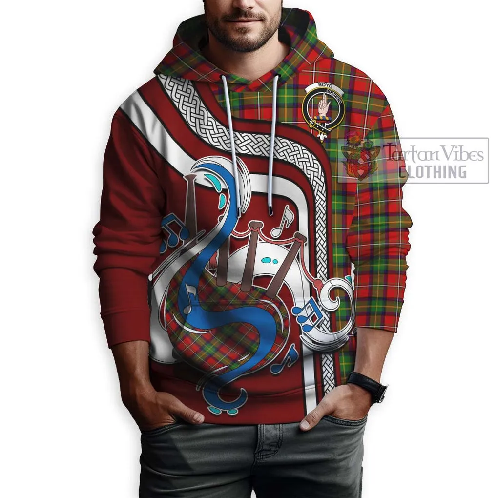 Boyd Tartan Hoodie with Epic Bagpipe Style