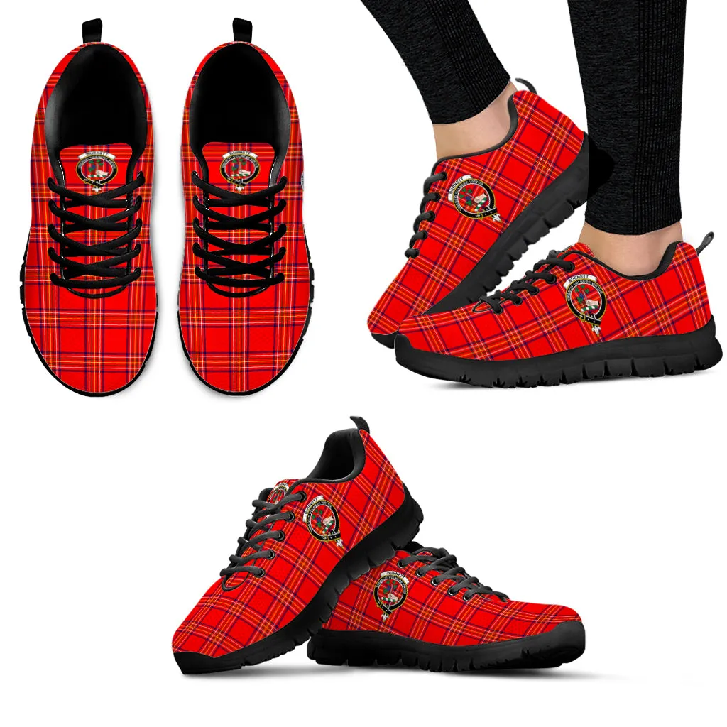 Burnett Modern Tartan Sneakers with Family Crest