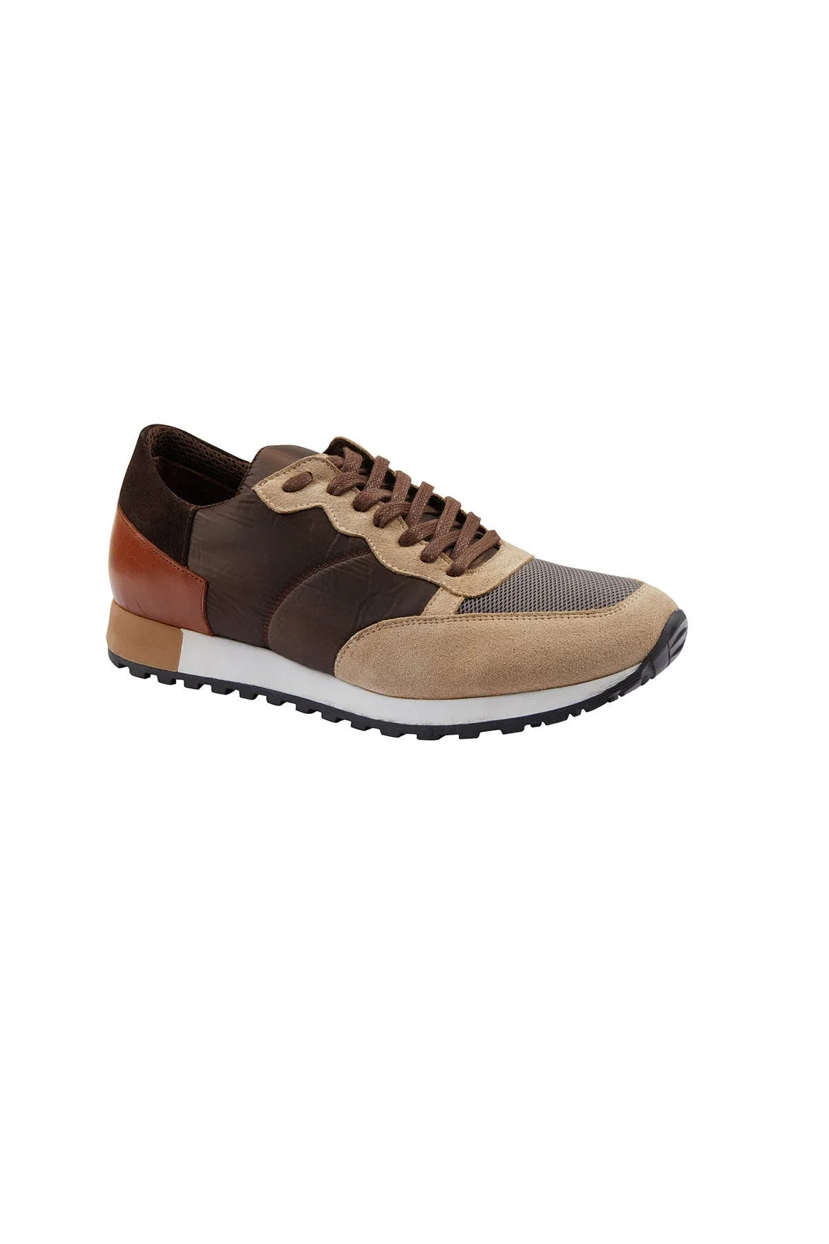 Casual 100% Genuine Leather Beige Lace-Up Shoes