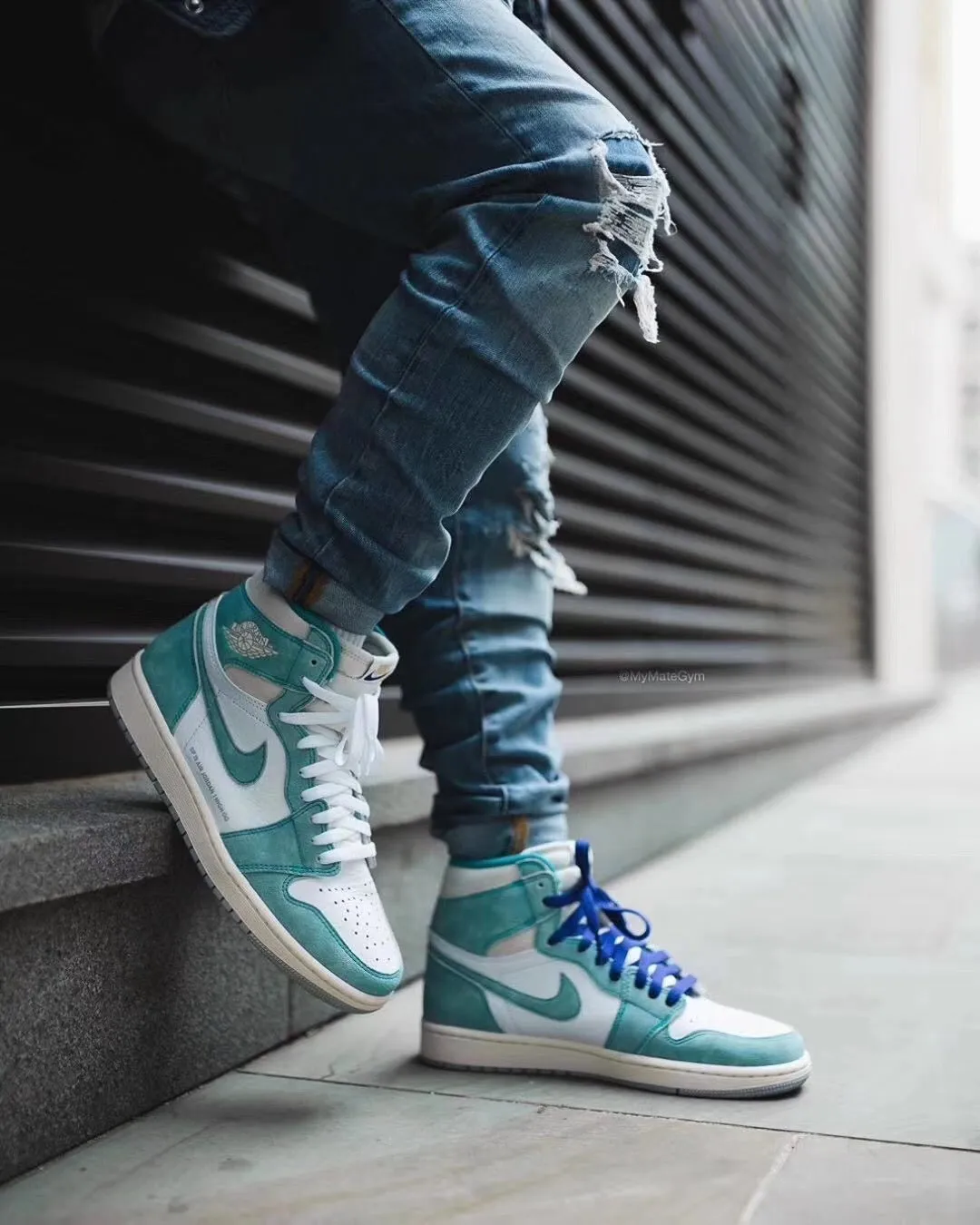 CE - AJ1 Green Suede Tiffany