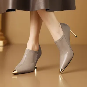 Classic Moves Solid Color Slip-On Stiletto Heels