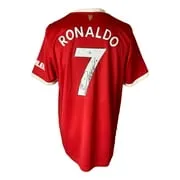 Cristiano Ronaldo Signed Manchester United Adidas Soccer Jersey BAS ITP