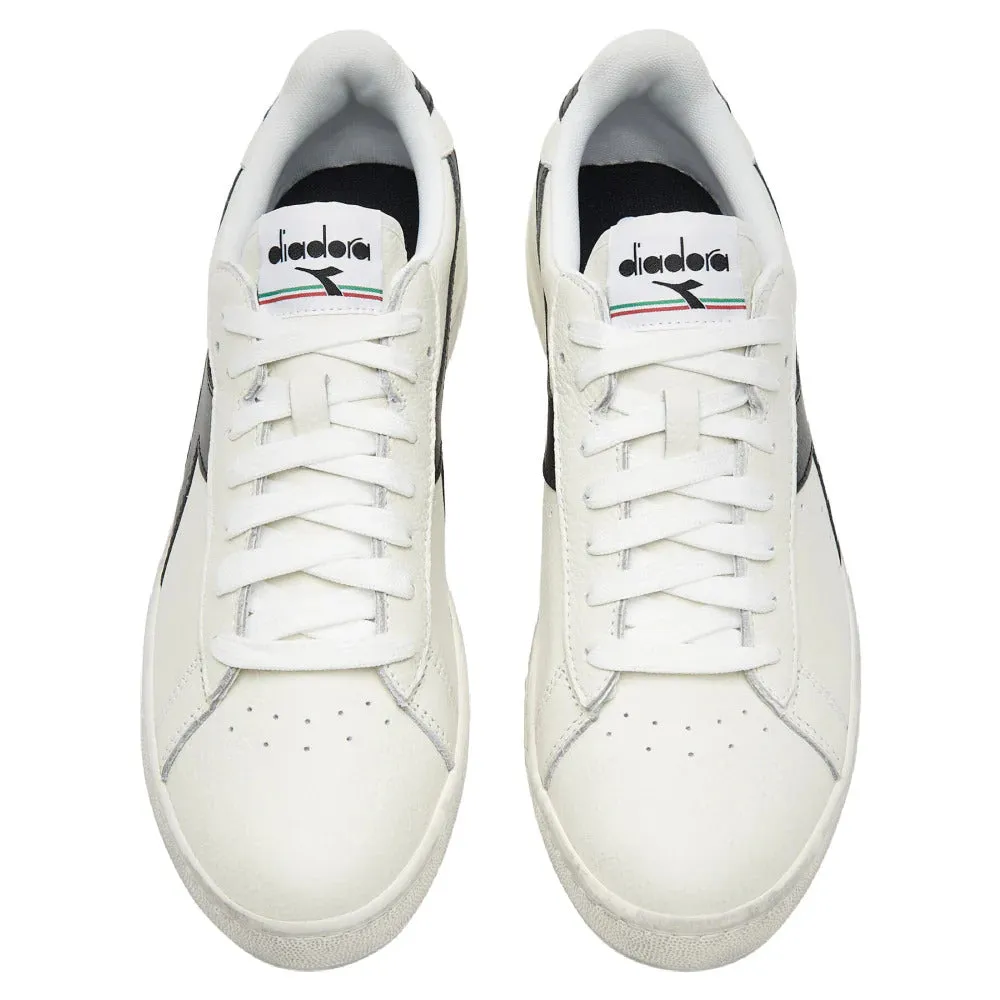 Diadora Mens Game Low Waxed Casual Shoes - White/Black