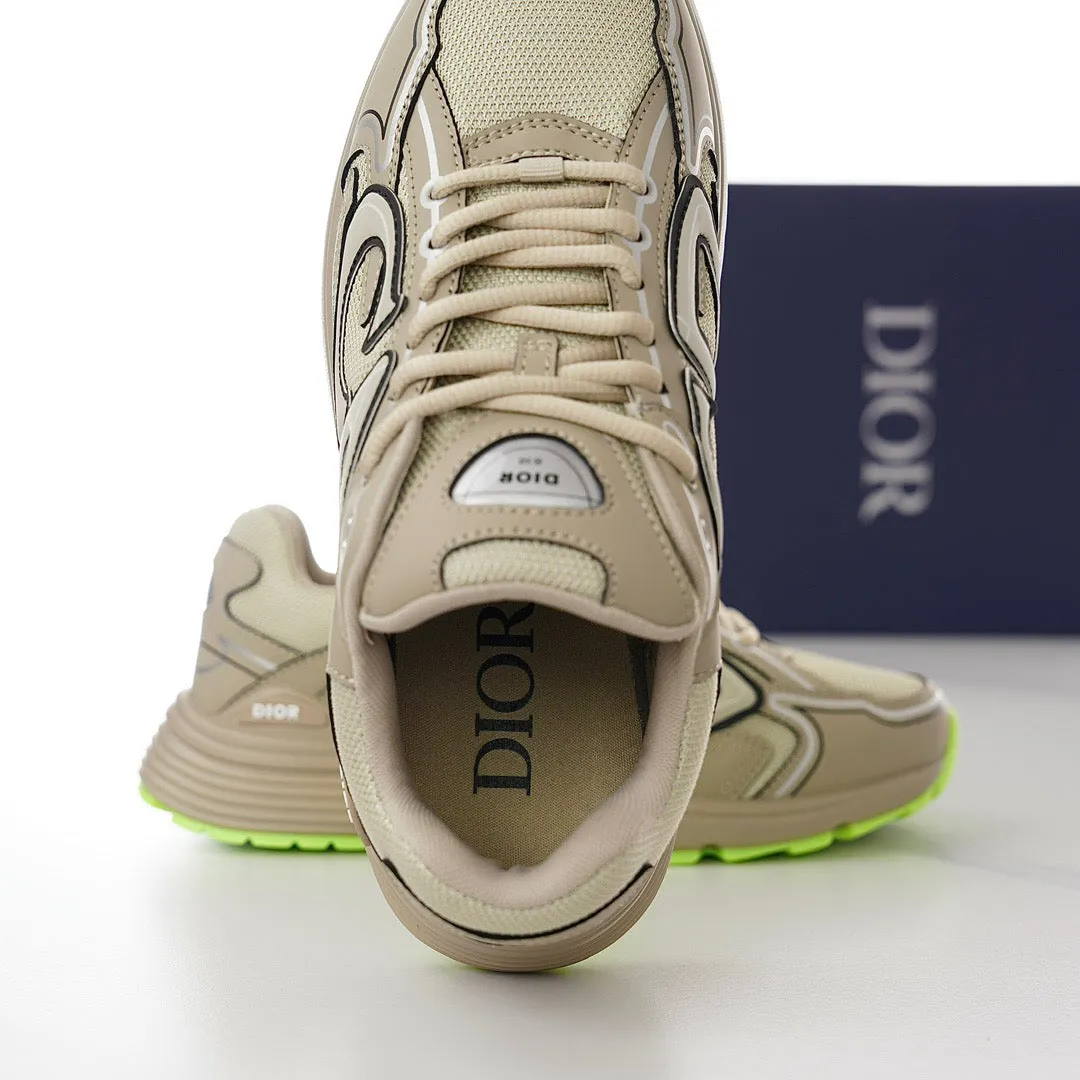 DOR B30 Beige Mesh and Technical Fabric Sneakers -116