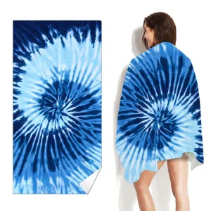 Double-Faced Velvet Quick-Drying Beach Towel Printed Microfiber Beach Swimming Towel, Size: 160 x 80cm(Two-color Dressing)