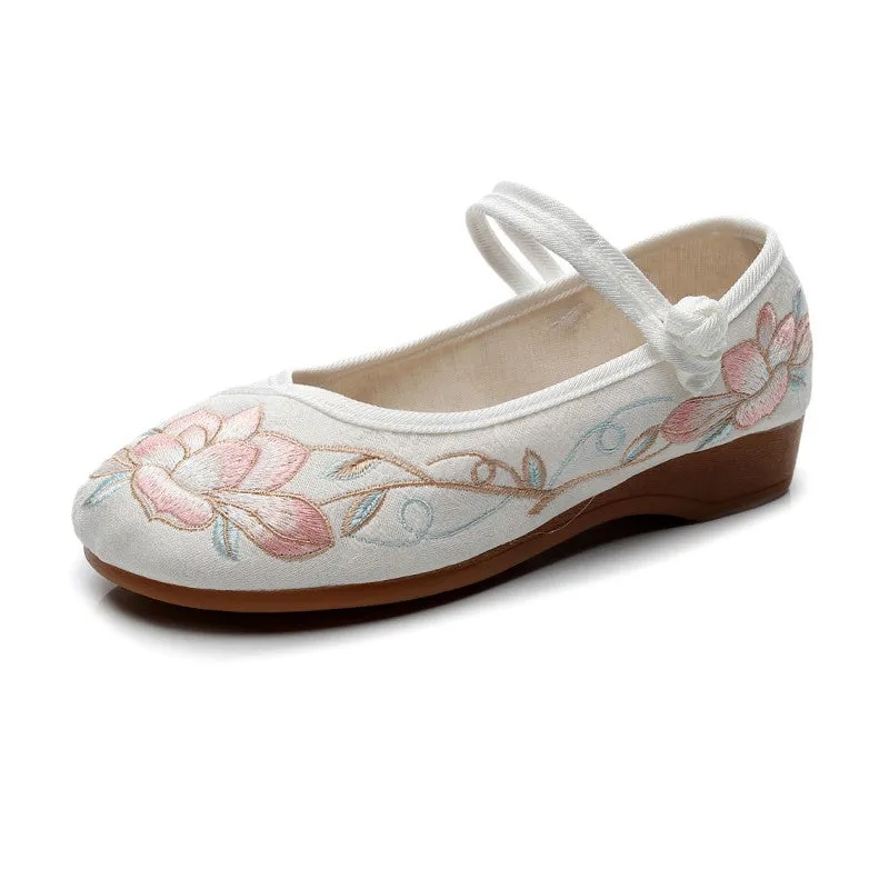 Female Zen Tea Artist Performance Dancing Canvas Shoes