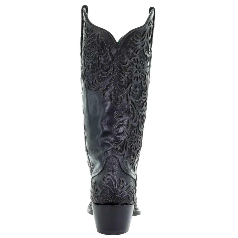 G1417 Floral Snip Toe Cowboy Boots