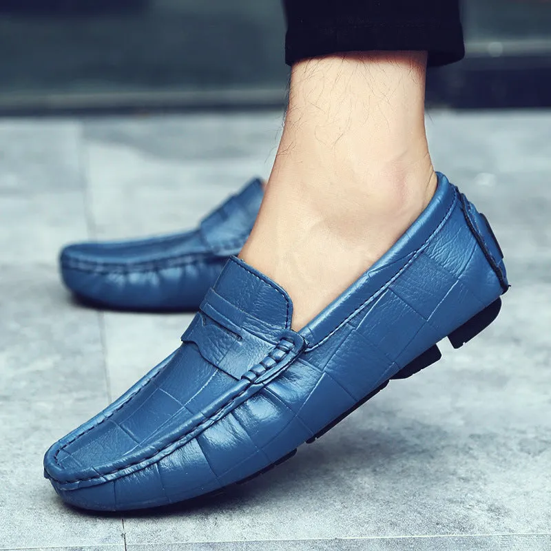 Genuine Leather Casual Slip On Moccasin Loafers