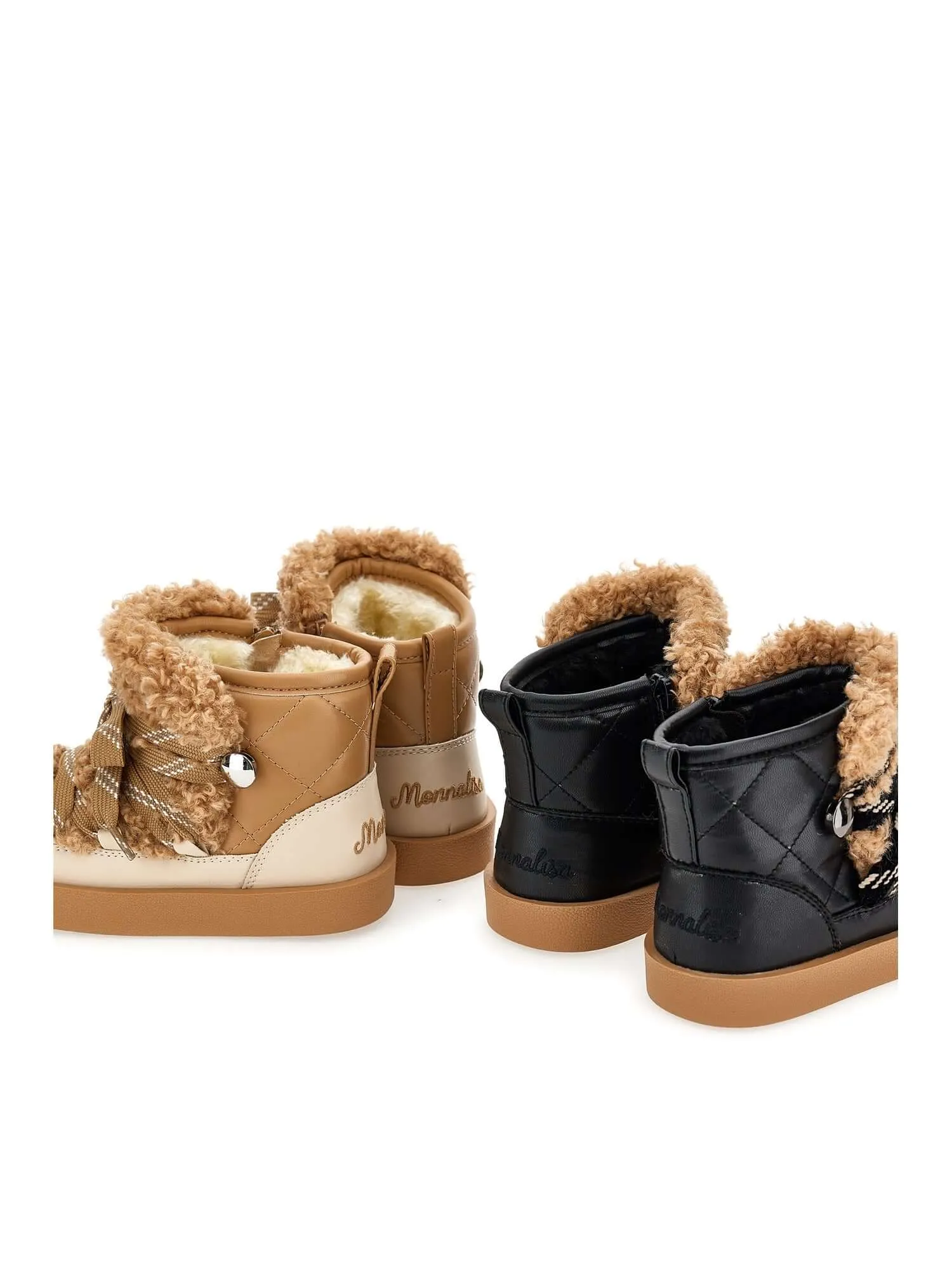 Girls Brown Teddy Boots