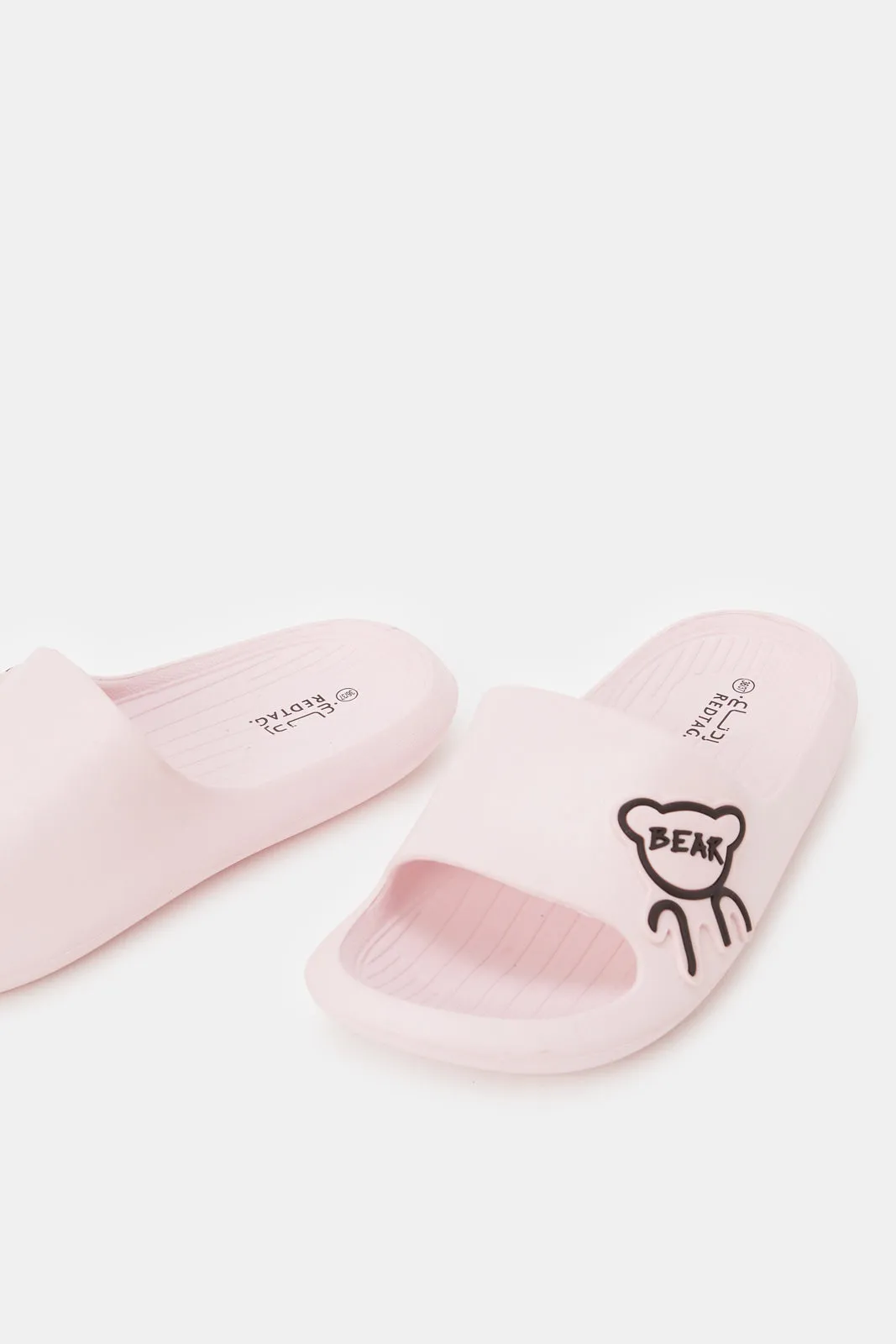 Girls Pink Printed Slide