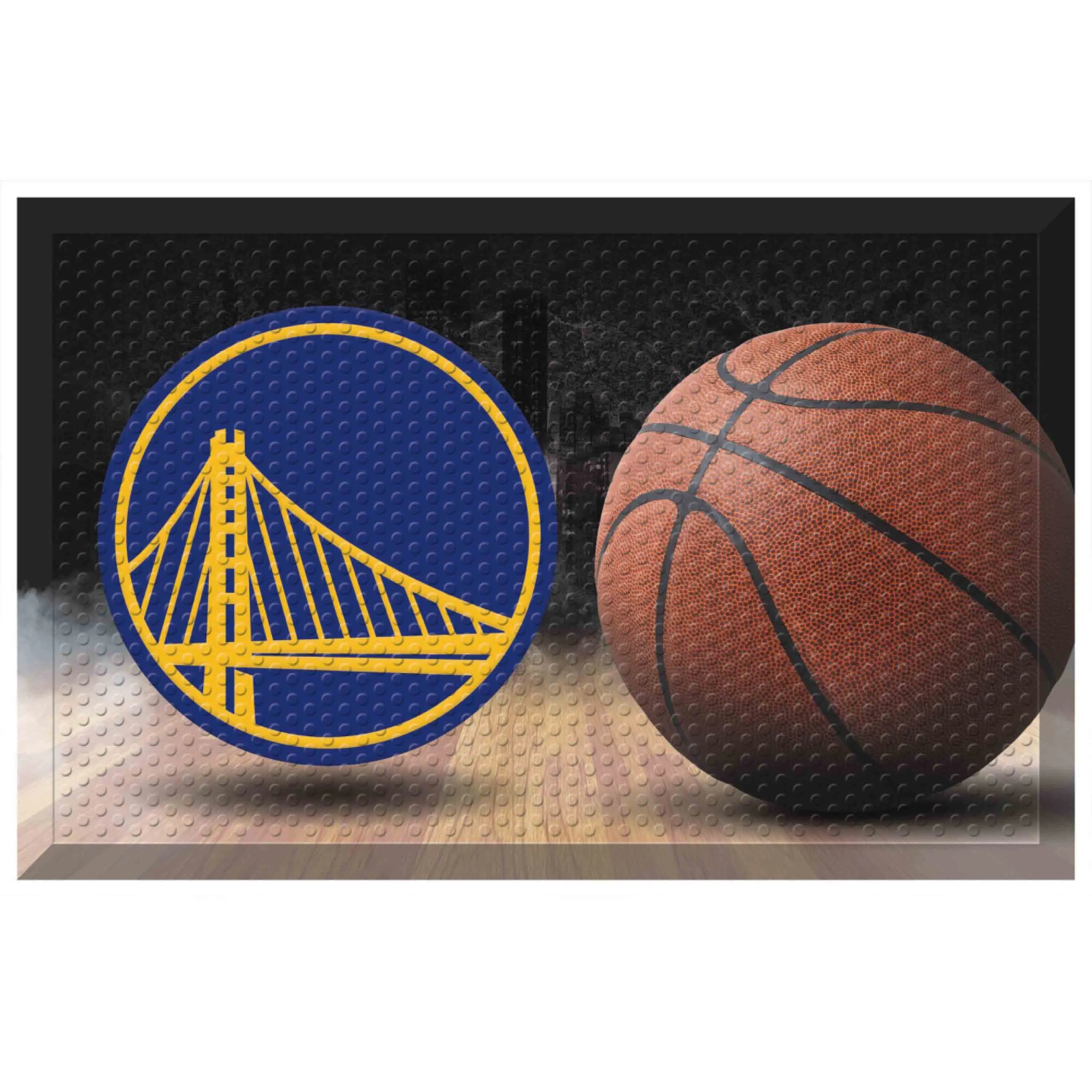 Golden State Warriors Rubber Scraper Door Mat