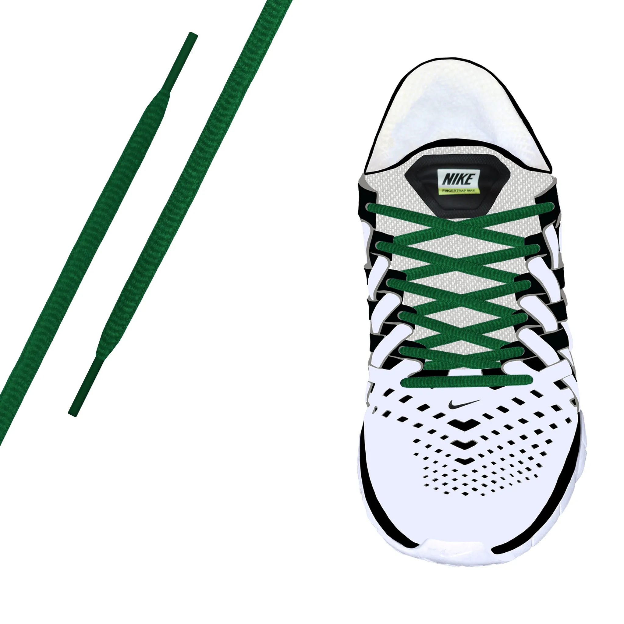 Green Oval Athletic Lace