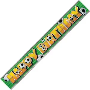 Happy Birthday Soccer Ball Banner